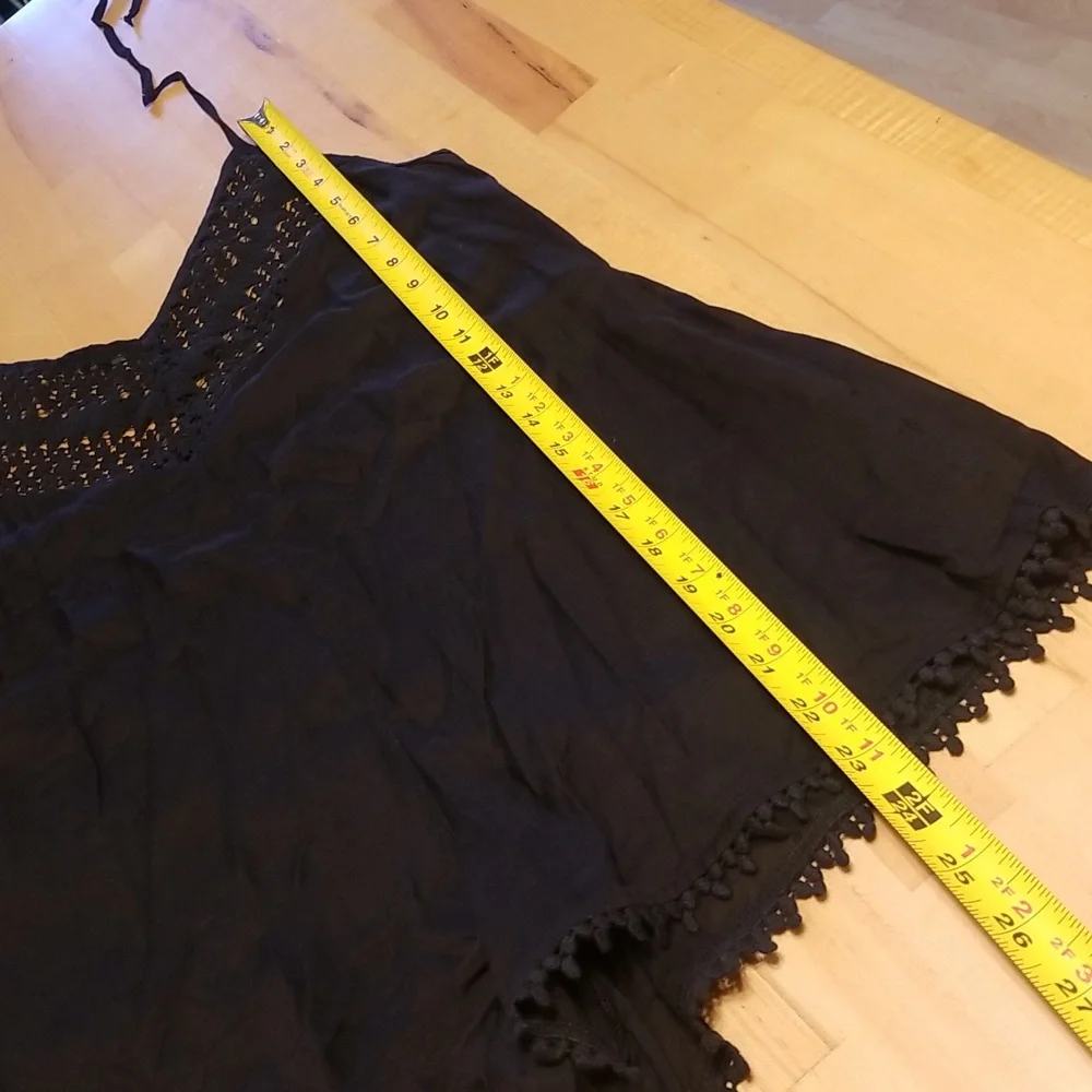 Topshop Sheer Black Top Knit V Neck Romper Sexy See Through Cheeky - Picture 12 of 12